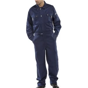 Click Premium Boilersuit 250gsm Polycotton Size 52 Navy Blue Ref
