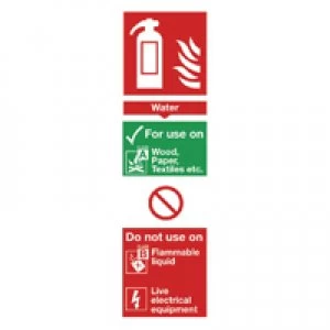 Blick Safety Sign Fire Extinguisher Water 280x90mm Self-Adhesive F200S