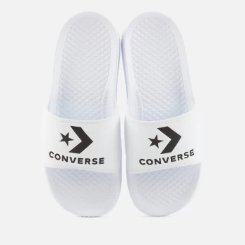 Converse All Star Slide Sandals - White/Black - UK 7