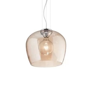Blossom Indoor Dome Ceiling Pendant Lamp 1 Light Amber, E27