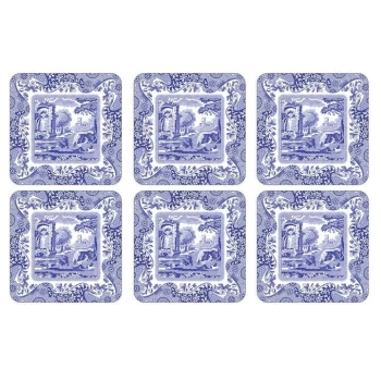 Pimpernel Set of 6 Coasters - Blue Italian