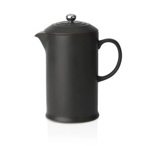 Le Creuset Stoneware Cafetiere with Metal Press Satin Black
