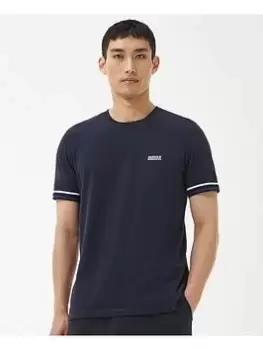 Barbour International Cooper Tipped Cuff T-Shirt - Navy, Size XL, Men