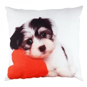 A11042 Multicolor Cushion Love Heart Puppy