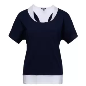 Golddigga Double Plain T Shirt Ladies - Blue