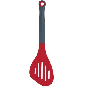KitchenCraft Colourworks Silicone Slotted Turner - Red