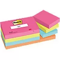 Post-it Sticky Notes 653-12-POP 76 x 76mm 100 Sheets Per Pad Blue, Green, Orange, Pink Pack of 12