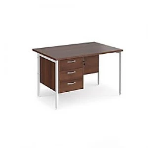 Dams International Maestro 25 Rectangular Home Desk with 3 Drawer Pedestal Wood Black 1200 x 725 x 800 mm