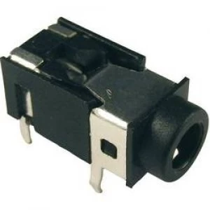 3.5mm audio jack Socket horizontal mount Number of pins 4 Stereo Black Cliff FC68125