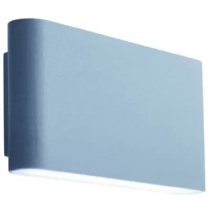 LED Outdoor Aluminium Wall Light Grey with Frosted Diffuser IP44