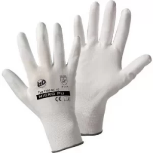 L+D Micro-PU knitted 1150-10 Nylon Protective glove Size 10, XL EN 388:2016 CAT II 1 Pair