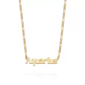 Daisy London Jewellery 18ct Gold Plate Aquarius Zodiac Necklace 18Ct Gold Plate