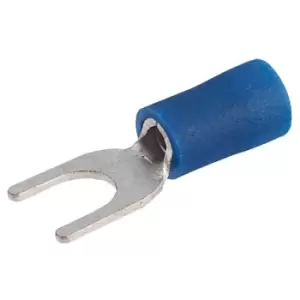 TruConnect Blue 5mm Fork Terminal Pack of 100