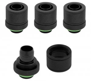 CORSAIR Hydro X Series XF 10/13mm Compression Fitting - G1/4", Black, Pack of 4, Black
