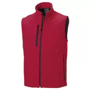 Russell Mens 3 Layer Soft Shell Gilet Jacket (M) (Classic Red)