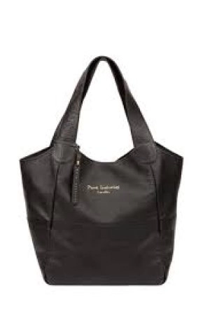 Pure Luxuries London Black 'Freer' Leather Tote Bag