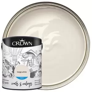 Crown Matt Emulsion Paint - Beige White - 5L