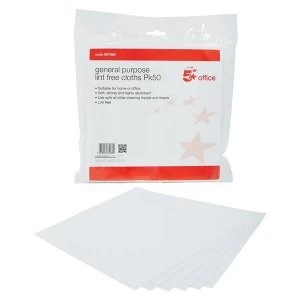 5 Star Office General Purpose Lint Free Cloth Pack of 50