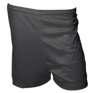 Precision Childrens/Kids Micro-Stripe Football Shorts (S) (Black)