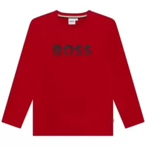 Boss Long Sleeve Bold T-Shirt Junior Boys - Red