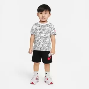 Boys' Infant Nike Read Allover Print T-Shirt and Shorts Set