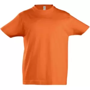 SOLS Kids Unisex Imperial Heavy Cotton Short Sleeve T-Shirt (10yrs) (Orange)