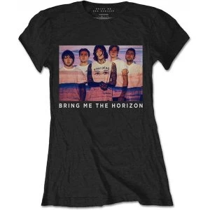 Bring Me The Horizon Photo Lines Ladies Small T-Shirt - Black