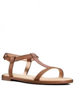 Clarks Bay Rosa Flat Sandal - Tan Combi, Size 8, Women