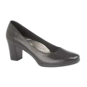 Boulevard Womens/Ladies PU Leather Plain Court Shoe (55mm Heel) (2 UK) (Black)