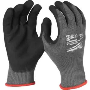 Milwaukee Cut Level 5 Dipped Work Gloves Black / Grey M Pack of 1