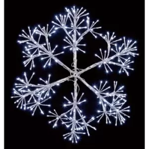 Premier Decorations 60cm Silver Starburst Snowflake Twinkling Motif