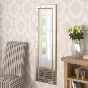 Yearn Mirrors Yearn Soft Brass Bevelled Wall Mirror 137.2 X 45.7Cms
