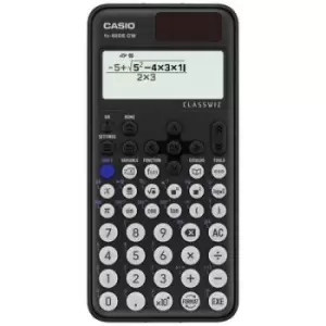 Casio FX-85DE CW Engineering calculator Black Display (digits): 10 battery-powered, solar-powered (W x H x D) 77 x 10.7 x 162 mm