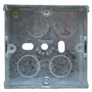 ESR 1 Gang 35mm Single Flush Recessed Galvanised Metal Back Box