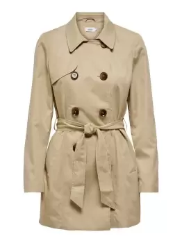 ONLY Double Breasted Trenchcoat Women Beige