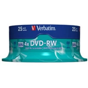 Verbatim DVD RW Matt Silver 4.7GB DVD RW 25pcs VER43639
