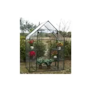 Large Walk In Greenhouse With Double Shelves