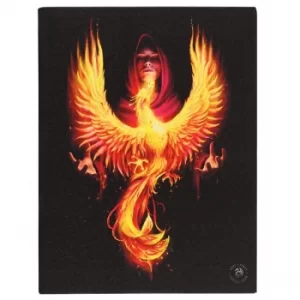 19 x 25cm Phoenix Rising Canvas Plaque By Anne Stokes