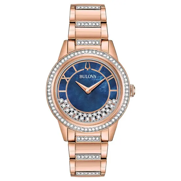 Bulova 98L247 Rose Gold Plated Bracelet Watch - W83171