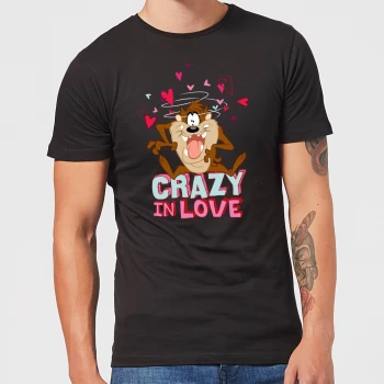 Looney Tunes Crazy In Love Taz Mens T-Shirt - Black - 3XL - Black