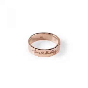 Ladies Radley Rose Gold Plated Sterling Silver Love Radley Ring Size P