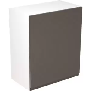 Kitchen Kit Flatpack J-Pull Kitchen Cabinet Wall Unit Super Gloss 600mm in Graphite MFC