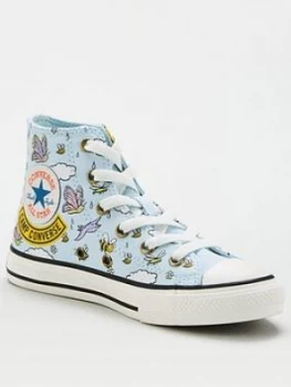 Converse Chuck Taylor All Star Hi 'Camp Converse' Childrens Trainers - Blue, Size 5