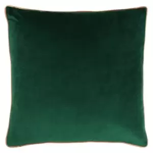 Paoletti Meridian Cushion Cover (55x55cm) (Emerald Green/Blush)