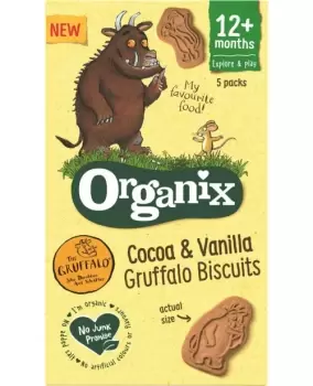 Organix Gruffalo Cocoa & Vanilla Biscuits 5 x 20g