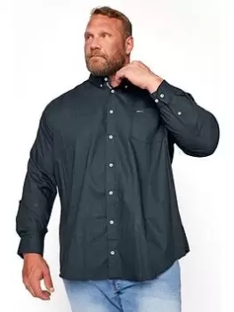 BadRhino Essential Long Sleeve Oxford Shirt - Navy, Size 5-6Xl, Men