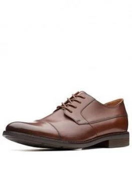 Clarks Becken Cap Shoes - Tan Brown, Tan, Size 8, Men