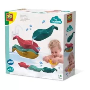 SES CREATIVE Tiny Talents Childrens Fish in a Row Bath Toy, Unisex, 6 Months and Above, Multi-colour (13098)