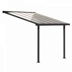 Palram Olympia Patio Cover 3m x 3.05m - Grey Clear