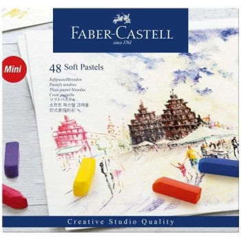 Faber Castell Creative Studio Half-Stick Soft Pastel Crayon Set Box of 48